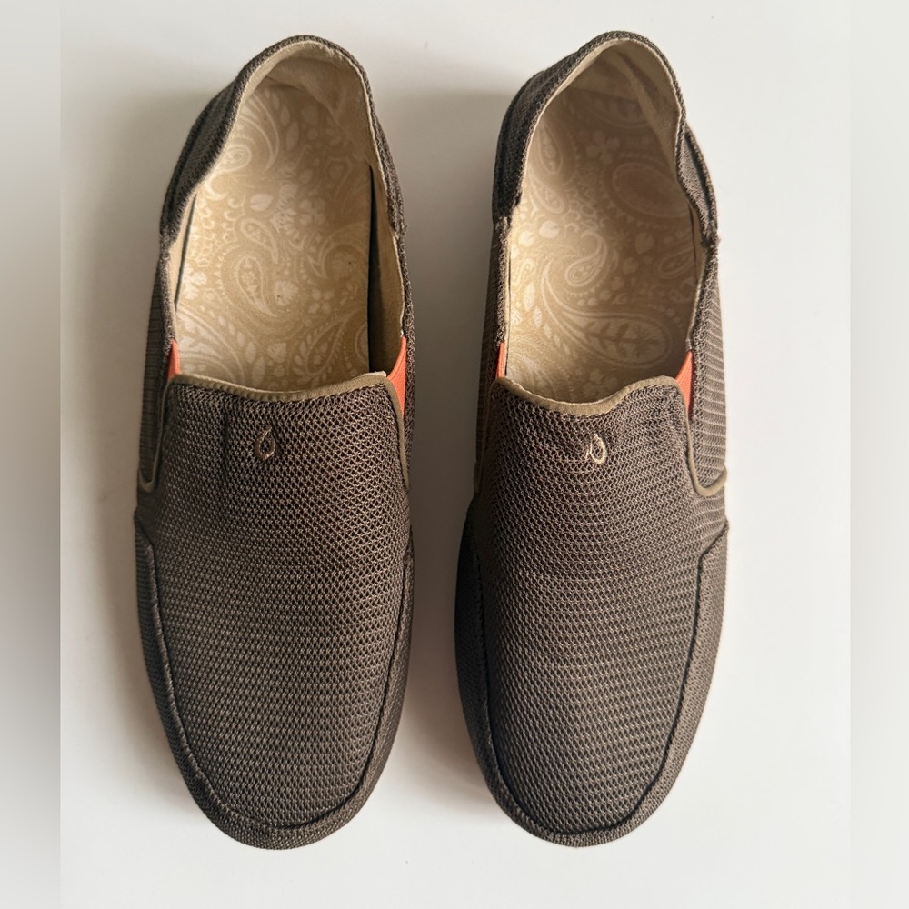 Olukai Waialua Mesh Slip On Mustang/Melon Womens Size: 10